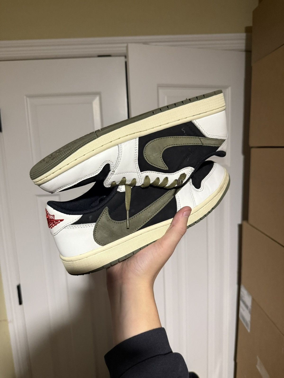 Nike × Travis Scott Jordan 1 Low Travis Scott Olive Size US 10 / EU 43 - 5 Thumbnail