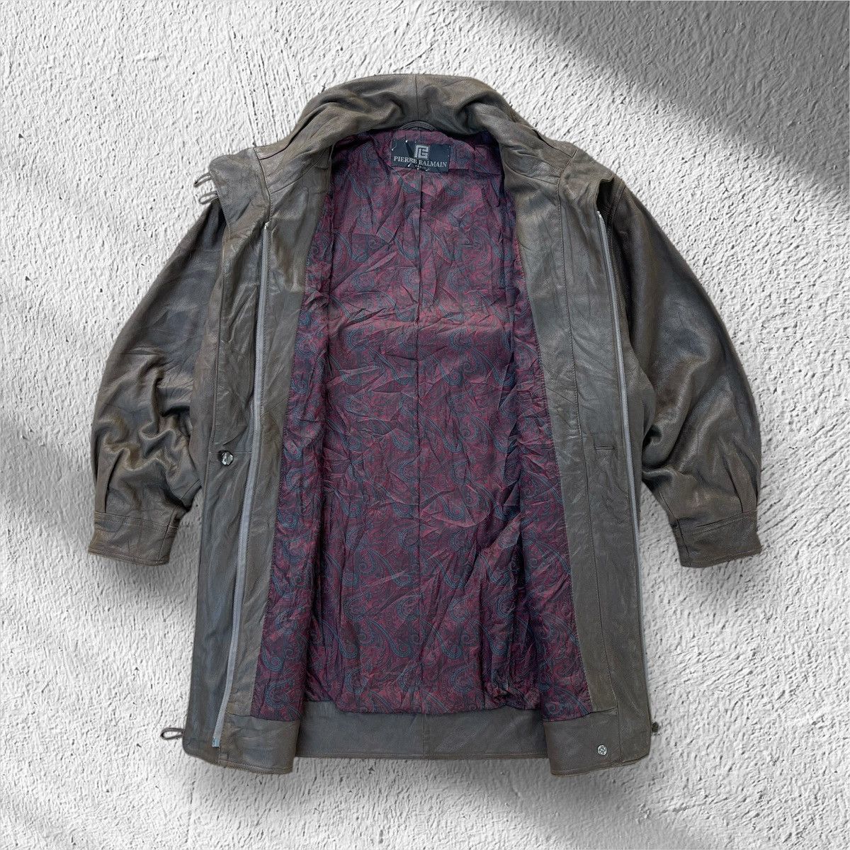 Balmain × Pierre Balmain 🔥VINTAGE PIERRE BALMAIN PARIS GENUINE LEATHER WOMEN'S JACKET Size M / US 6-8 / IT 42-44 - 2 Thumbnail