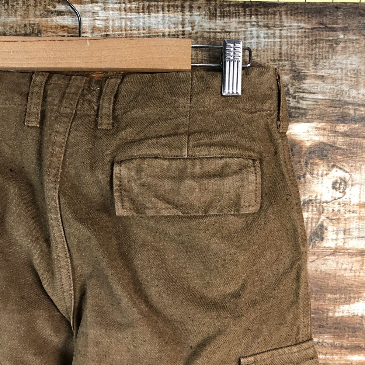 Japanese Brand Domingo Co Brown Cargo Multipocket Pants #A2437 Size US 27 - 18 Thumbnail
