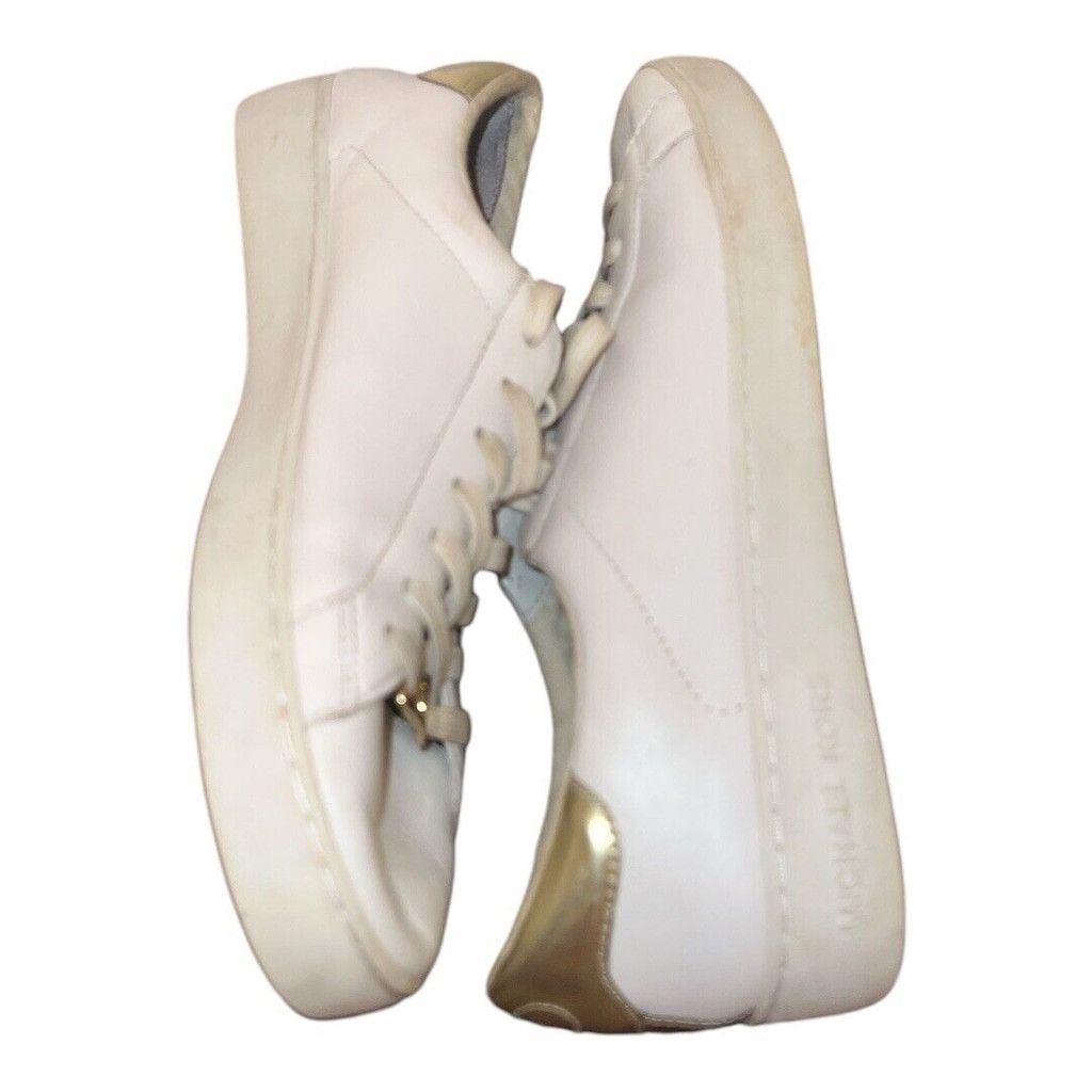 Michael Kors Michael Kors white and gold tennis shoes size 11 Size US 11 / IT 41 - 5 Thumbnail