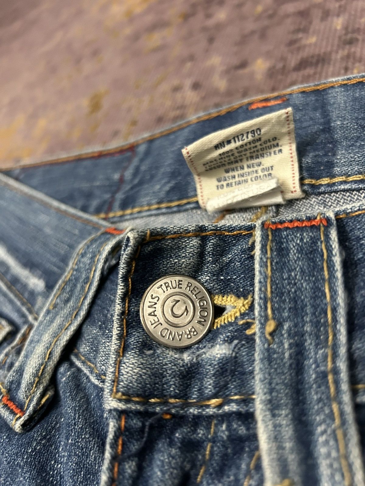 True Religion Vintage True Religion Distressed Flare Jeans Size US 31 - 16 Thumbnail