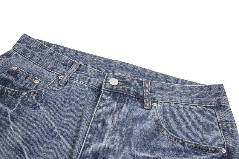 Vintage Washed loose-fitting men's lightning oversized jeans Size US 32 / EU 48 - 3 Thumbnail