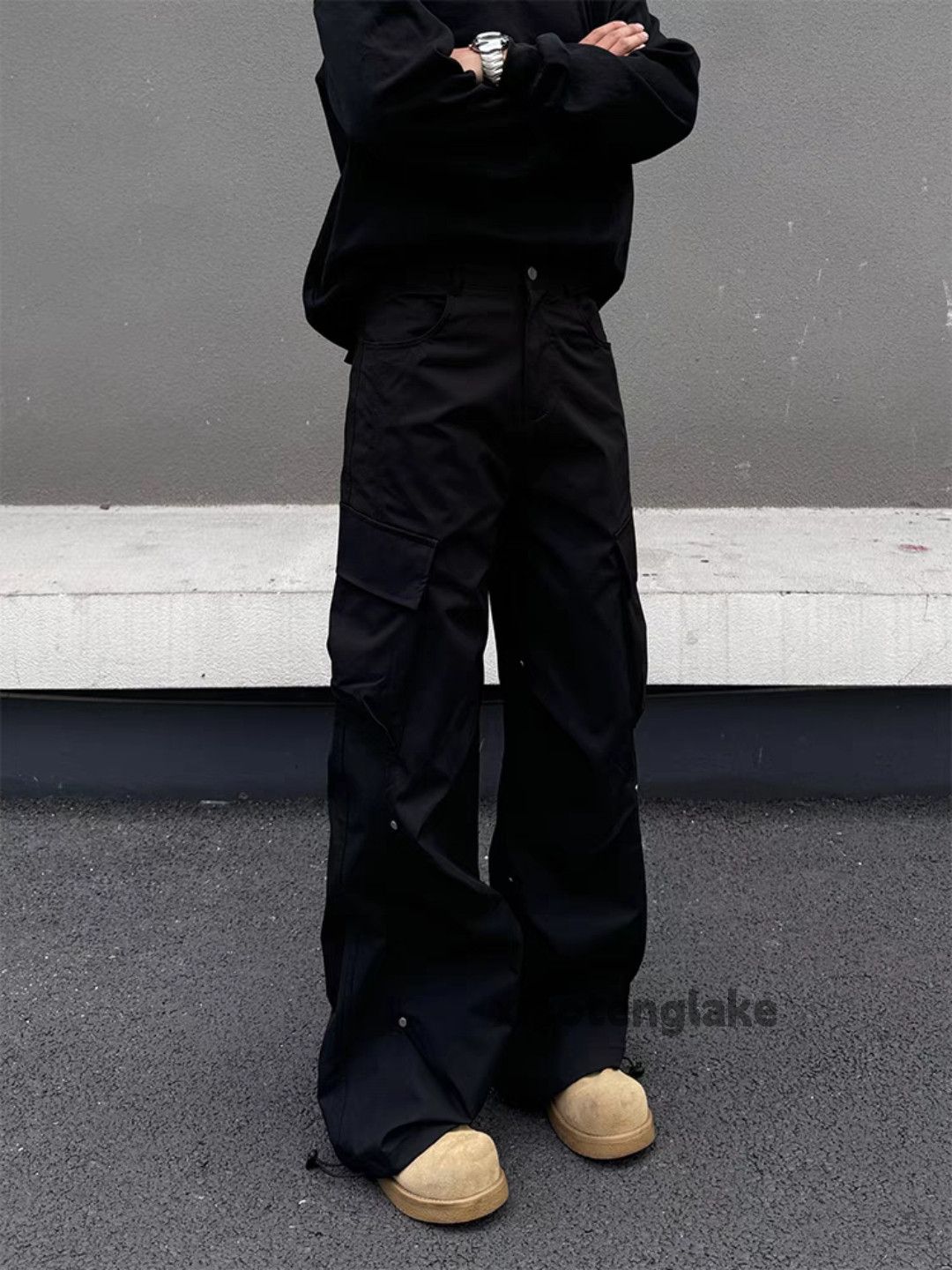 Designer × Japanese Brand × Vintage utility military loose baggy pleated yuppie cargo pants Size US 34 / EU 50 - 2 Thumbnail