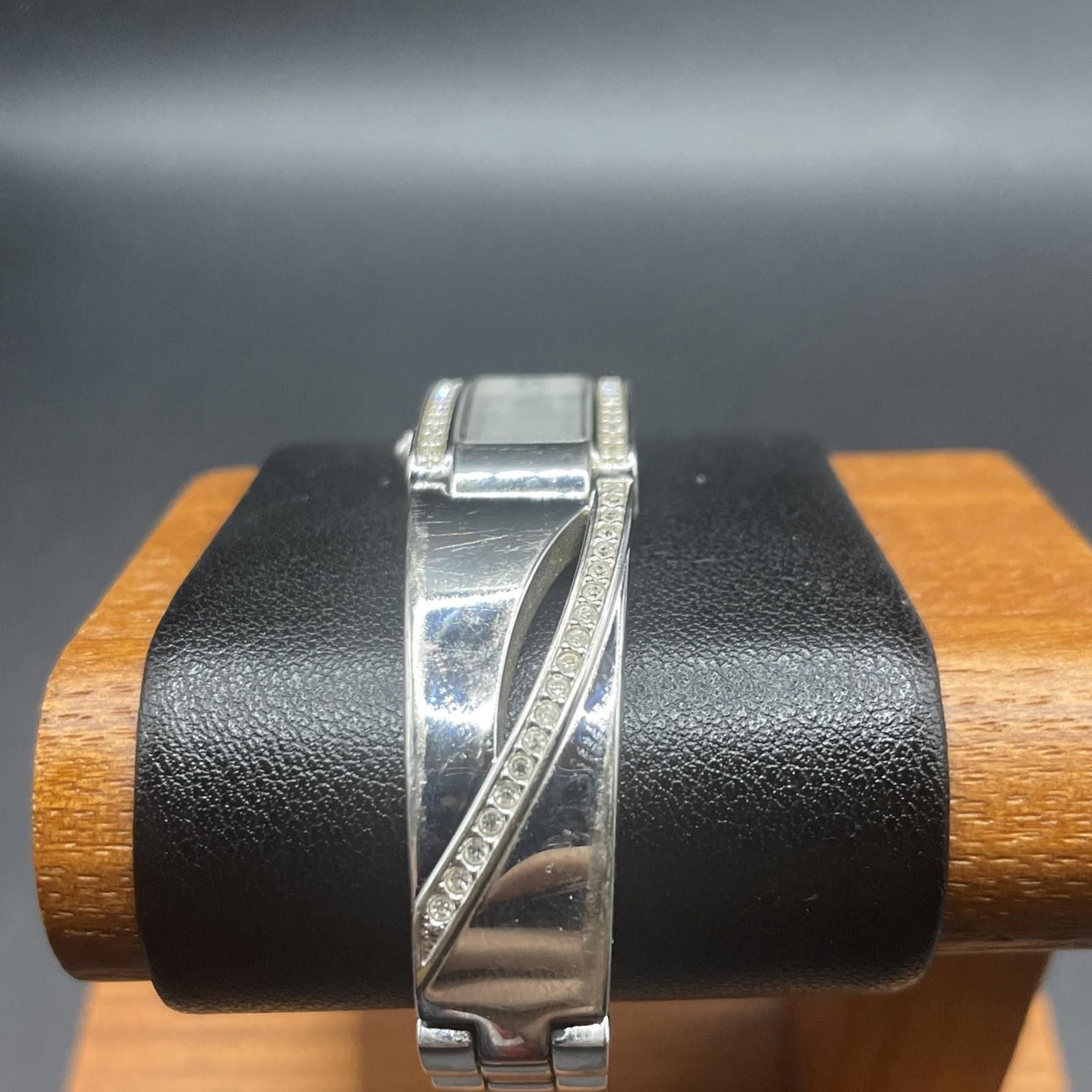 Bulova Vintage Bulova Silver Tone Crystals Quartz Watch New Bat Size ONE SIZE - 3 Thumbnail