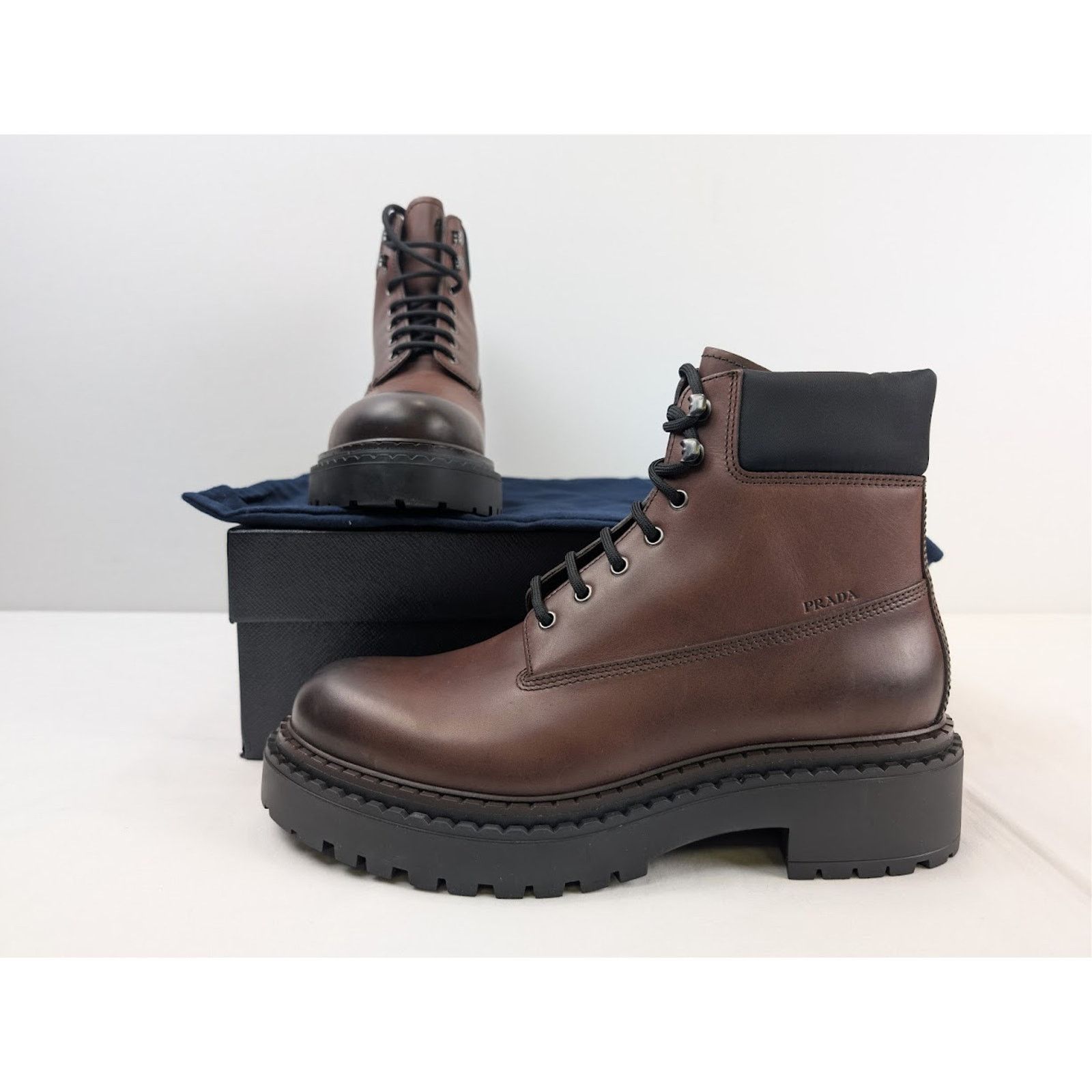Prada o1rshd1 Ankle Boots in Ebano Brown Size US 9.5 / EU 42-43 - 21 Thumbnail