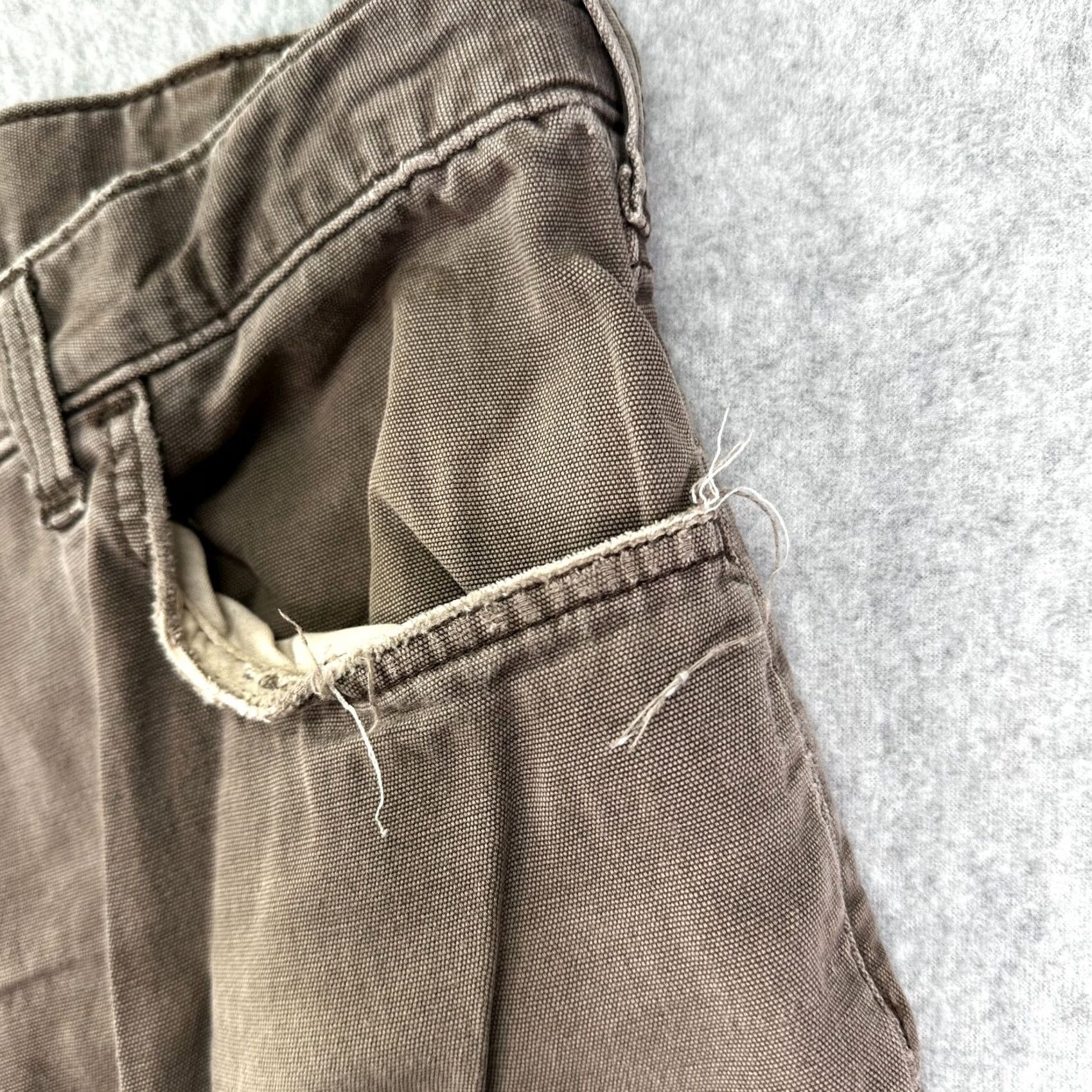 Carhartt Carhartt Chino Pants Brown Men's 36X32 Relaxed Fit Straight Leg Distressed Workwear Front Button 5-Pocket Design Regular Inseam 32 in Size US 36 / EU 52 - 4 Thumbnail