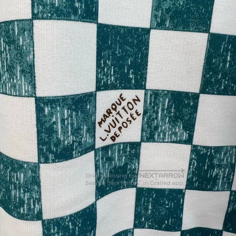 Louis Vuitton Louis Vuitton White and green checkerboard fleece crew nec Size US XXL / EU 58 / 5 - 4 Thumbnail