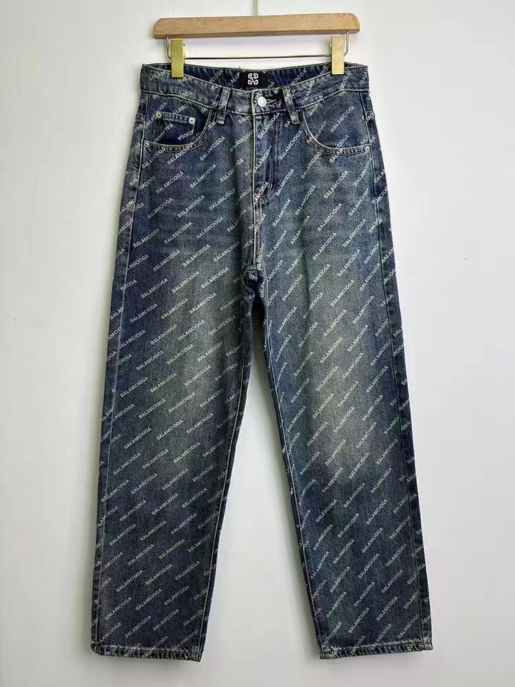 Japanese Brand × Jean Vintage high street letter print loose casual jeans Size US 32 / EU 48 - 5 Thumbnail
