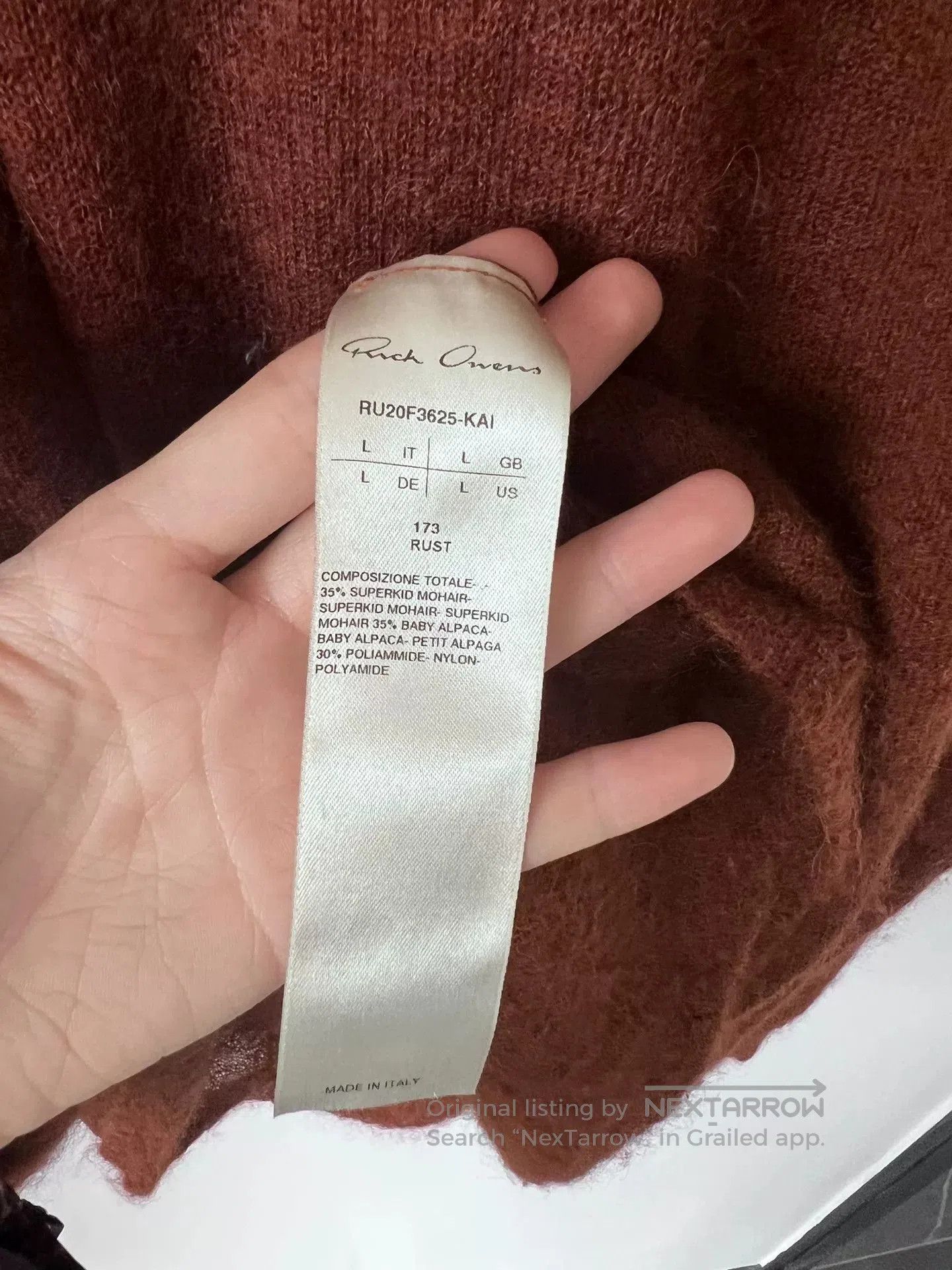 Rick Owens rick owens knitted long sleeve sweater. Size US L / EU 52-54 / 3 - 4 Thumbnail