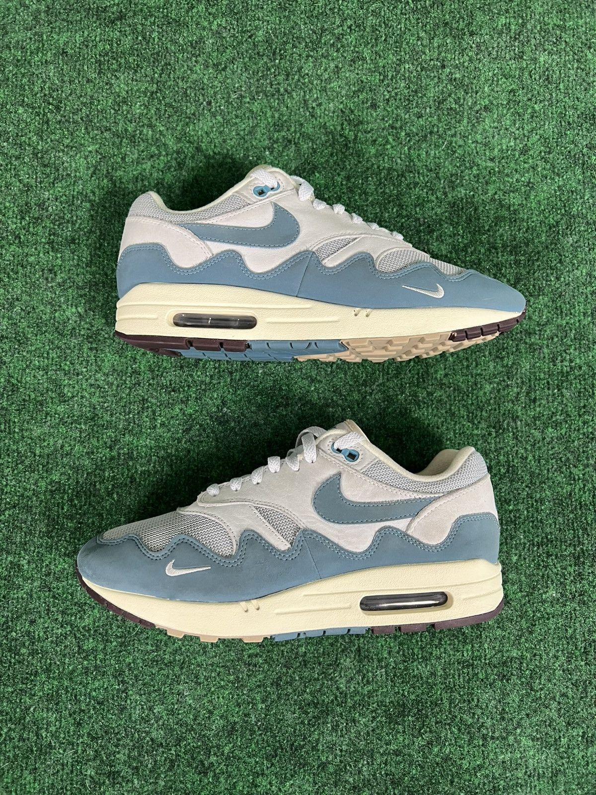 Nike × Patta Nike Air Max 1 Sz 9.5 Metallic Blue patta Waves Noise Aqua Size US 9.5 / EU 42-43 - 2 Thumbnail