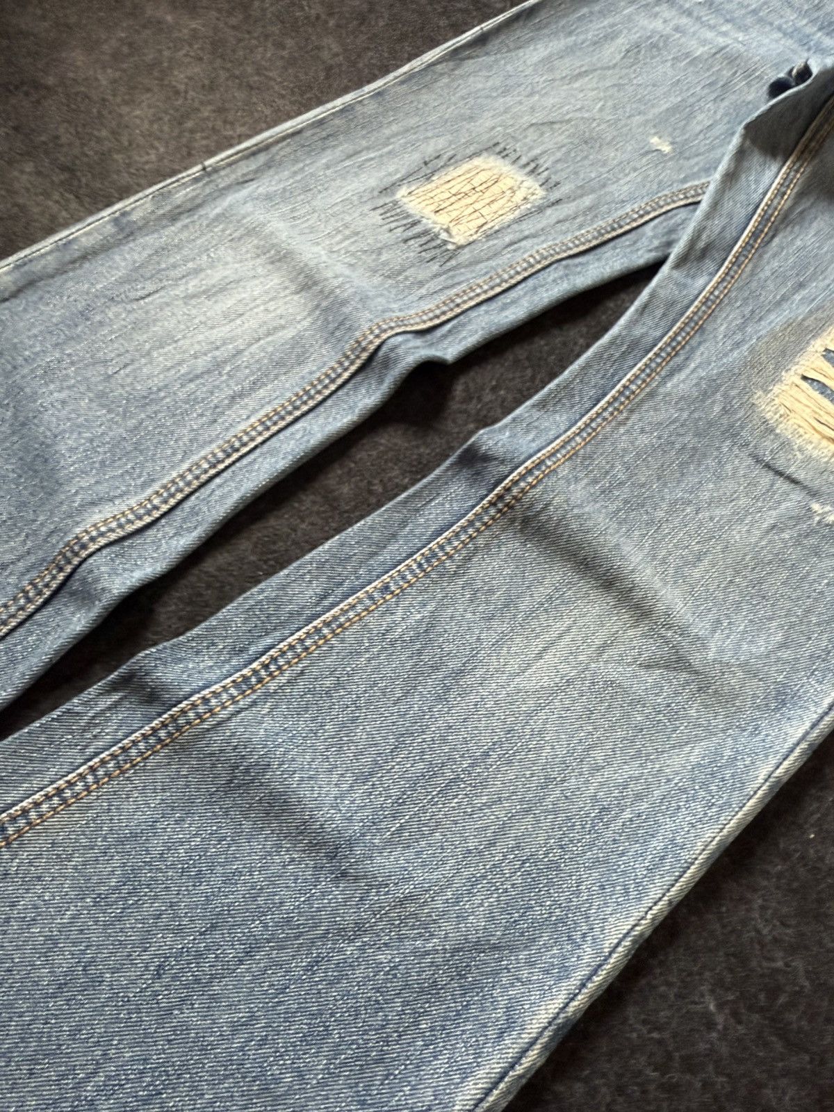 Hysteric Glamour × Japanese Brand Distressed Boro Studded Flare Jeans Japanese Brand Size US 28 / EU 44 - 12 Thumbnail