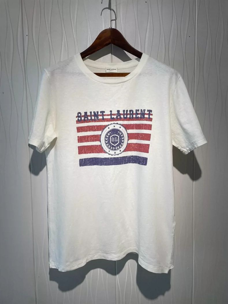 Saint Laurent Paris Saint Laurent Paris short sleeves Nextarrow-2505 Size US S / EU 44-46 / 1 - 1 Thumbnail