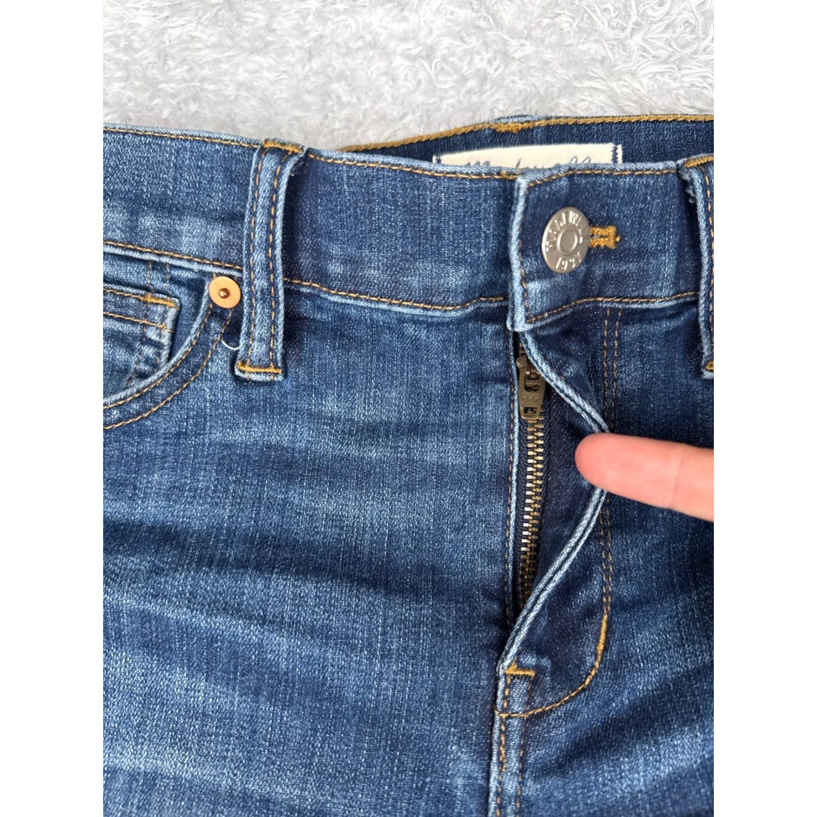 Madewell Madewell Jeans Womens 24 Blue Denim High Riser Skinny Cotton Blend Tapered 24x28 Size 42" / US 20 - 5 Thumbnail