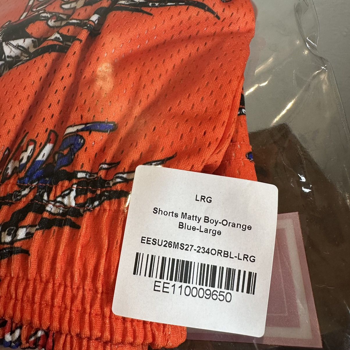Eric Emanuel Eric Emanuel X Matty Boy short orange blue size L Size US 31 - 9 Thumbnail
