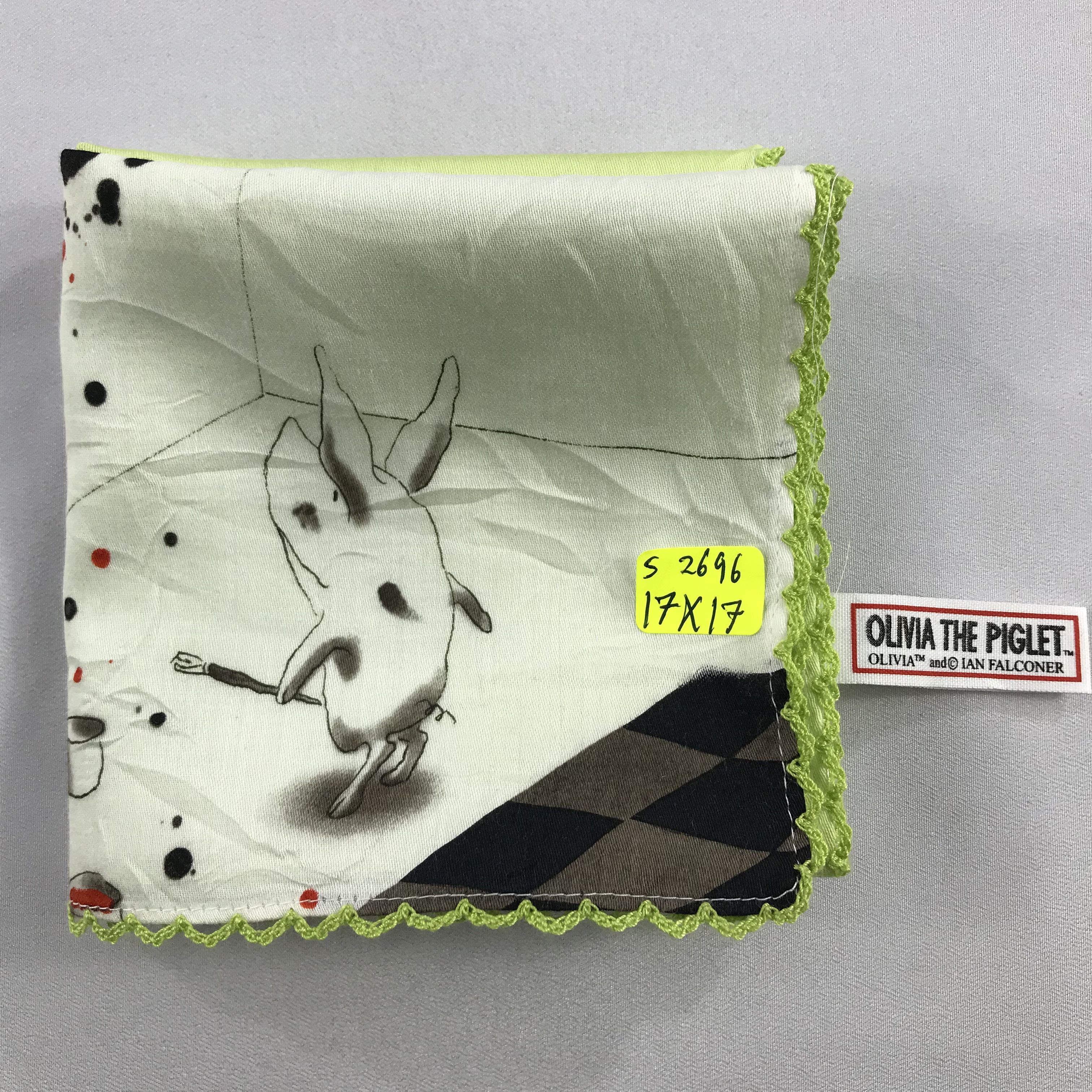 Vintage Olivia Piglet Bandana / Handkerchief / Neckerchief -S2696 Size ONE SIZE - 5 Thumbnail