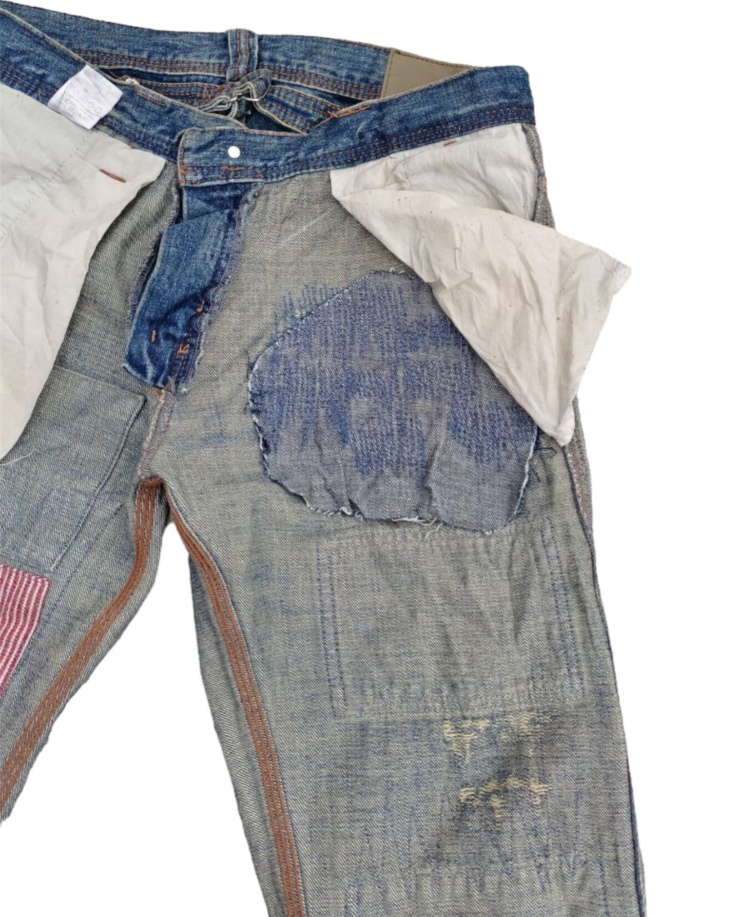 If Six Was Nine Back Vintage Distressed Denim Size US 32 / EU 48 - 14 Thumbnail
