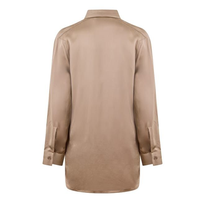 Bottega Veneta Bottega Veneta Regular Fit Long Sleeve Shirt in Brown Size M / US 6-8 / IT 42-44 - 2 Thumbnail