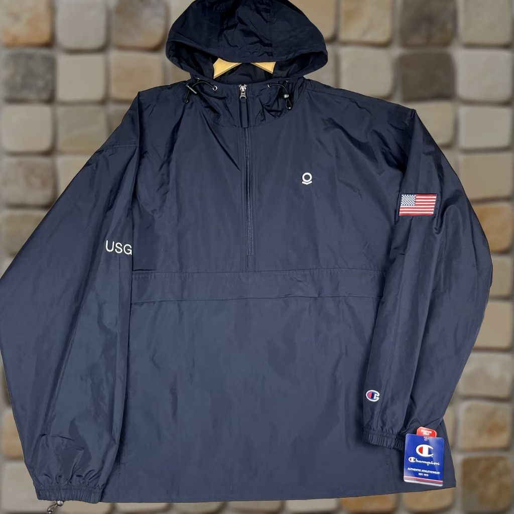 Champion NWT Champion Hoodie Anorak Windbreaker Navy Blue XL Mens Pullover Nylon Polyester Windbreaker Colorful Size US XL / EU 56 / 4 - 1 Thumbnail