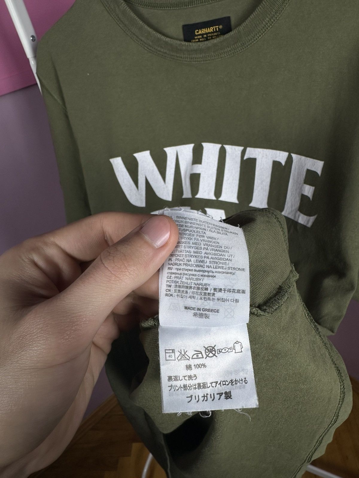 Carhartt Wip Carhartt WIP S/S White Flag T-Shirt Khaki Cotton Size M Size US M / EU 48-50 / 2 - 13 Thumbnail