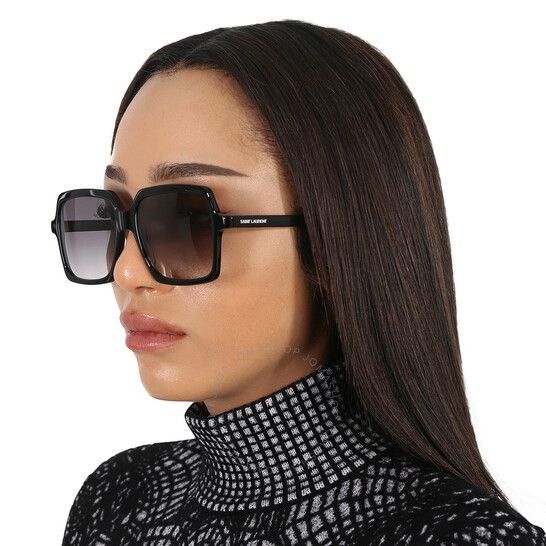 Saint Laurent Paris NEW Saint Laurent SL174 001 Oversized Women Sunglasses Size ONE SIZE - 11 Thumbnail