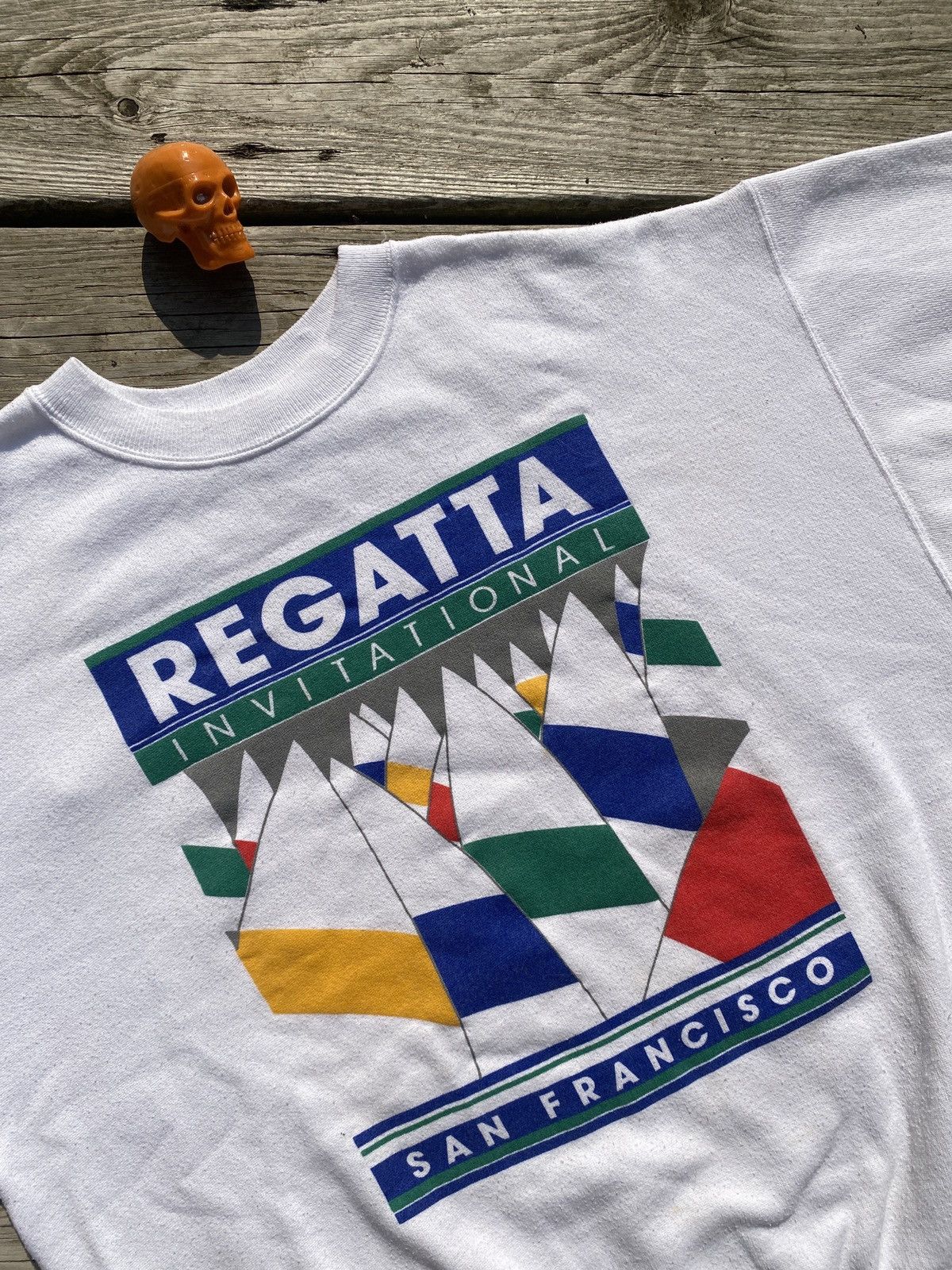 Hanes × Vintage 80s Regatta San Francisco sailing art sweatshirt sz XL Size US XL / EU 56 / 4 - 2 Thumbnail