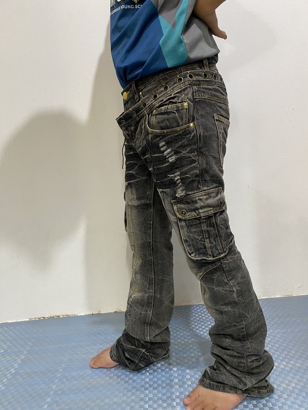 14th Addiction × LOWBOX × Le Grande Bleu (L.G.B.) Flare Jeans Lowbox Bondage Size US 31 - 4 Thumbnail