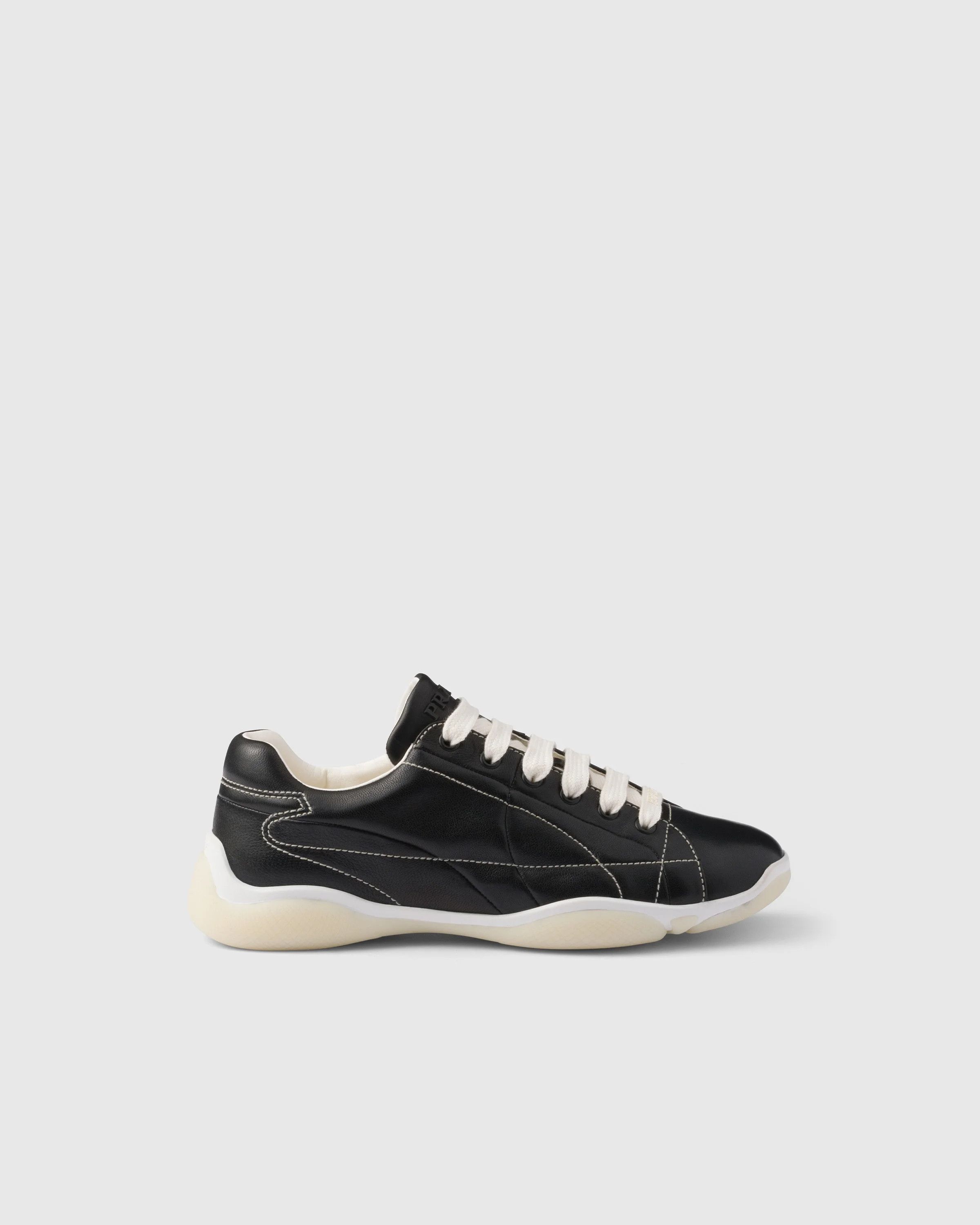 Prada o1srvl11e0226 Dup / Nappa Leather Sneakers in Black Size US 9 / EU 42 - 2 Thumbnail