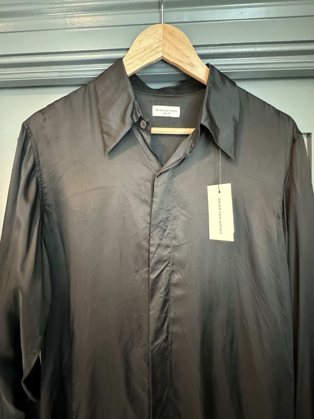 Dries Van Noten DRIES BLACK SLIM FIT SHIRT Size US S / EU 44-46 / 1 - 2 Thumbnail