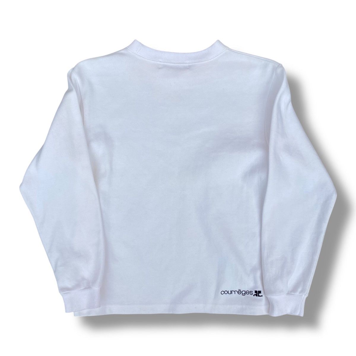 Courreges × Vintage Vintagew Courreges Embroidered Spell Out Logo Sweatshirt. Size S / US 4 / IT 40 - 5 Thumbnail