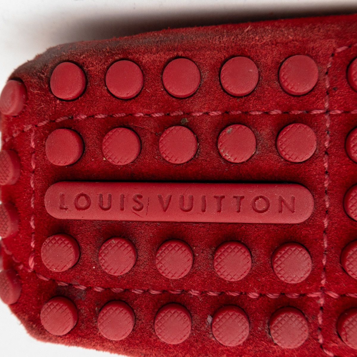 Louis Vuitton Louis Vuitton Red Suede Monte Carlo Moccasin SZ: US 10.5 Size US 10.5 / EU 43-44 - 12 Thumbnail