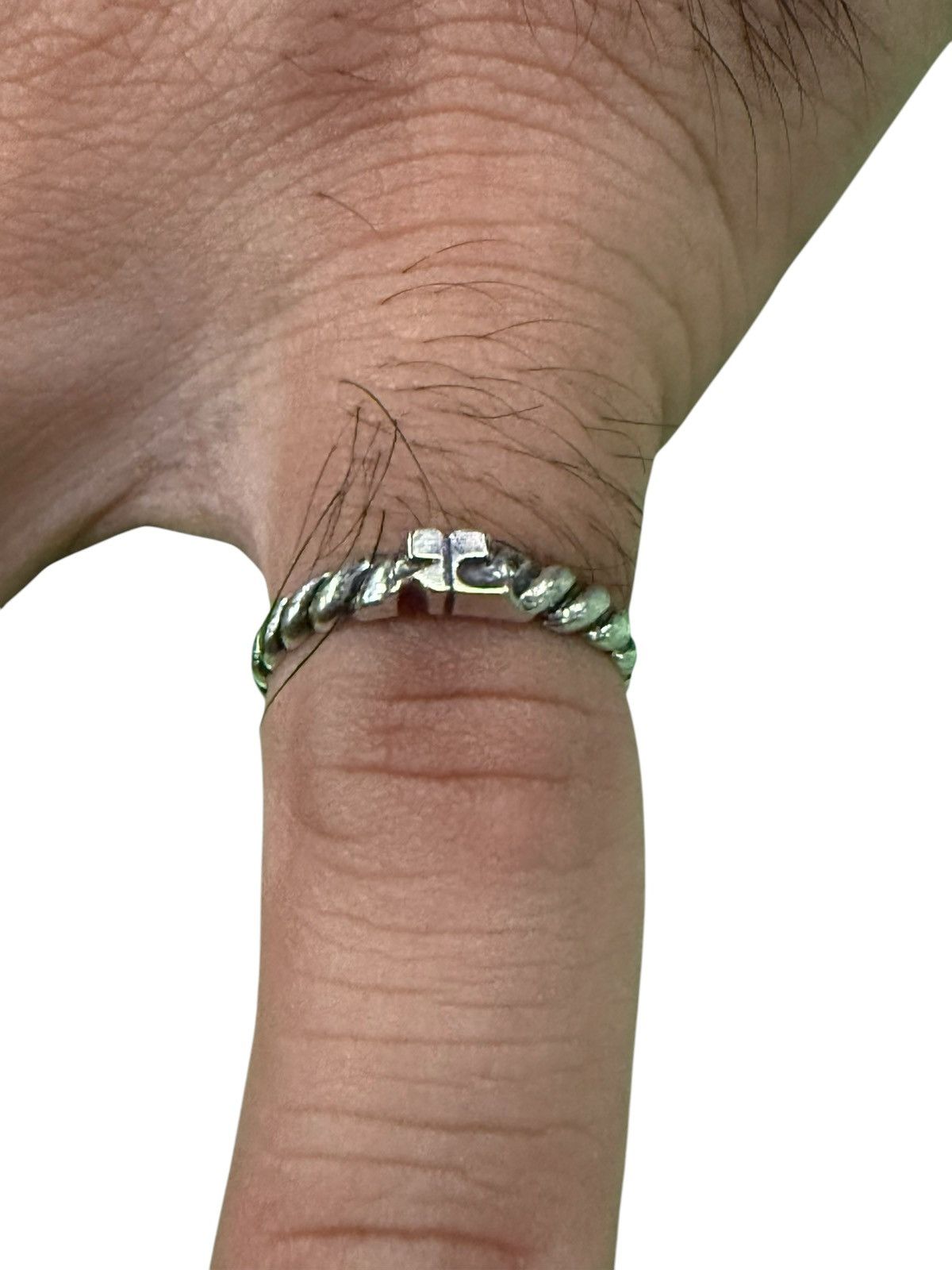 Courreges × Vintage VINTAGE COURREGES CROCHET SILVER RING Size ONE SIZE - 2 Thumbnail