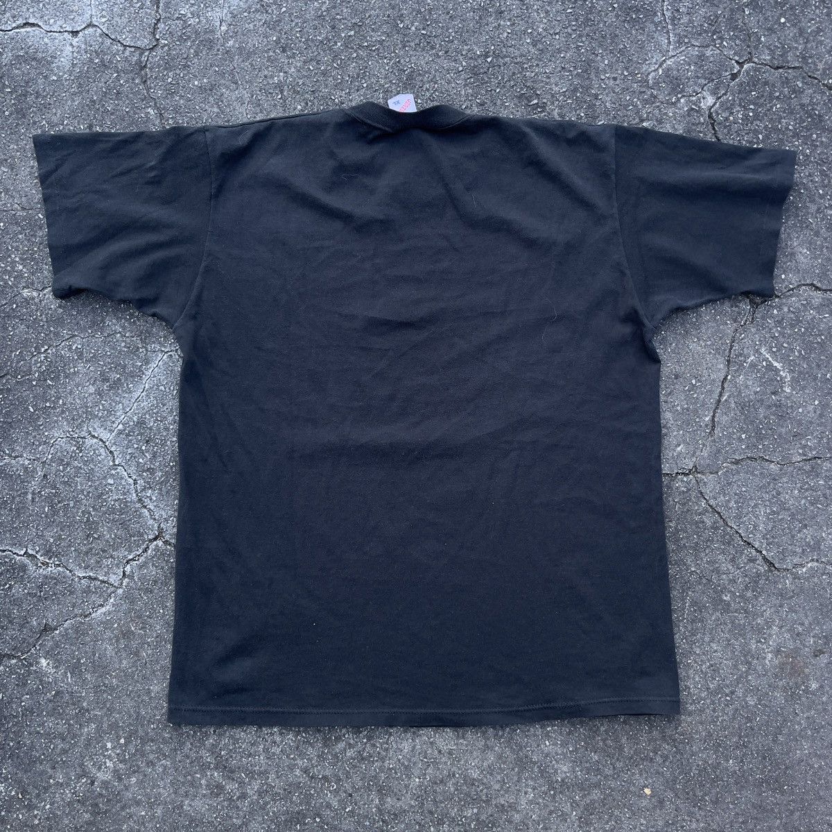 Jerzees × Vintage Vtg 90s JERZEES Blank Black Single Stitch Shirt Size US XL / EU 56 / 4 - 4 Thumbnail