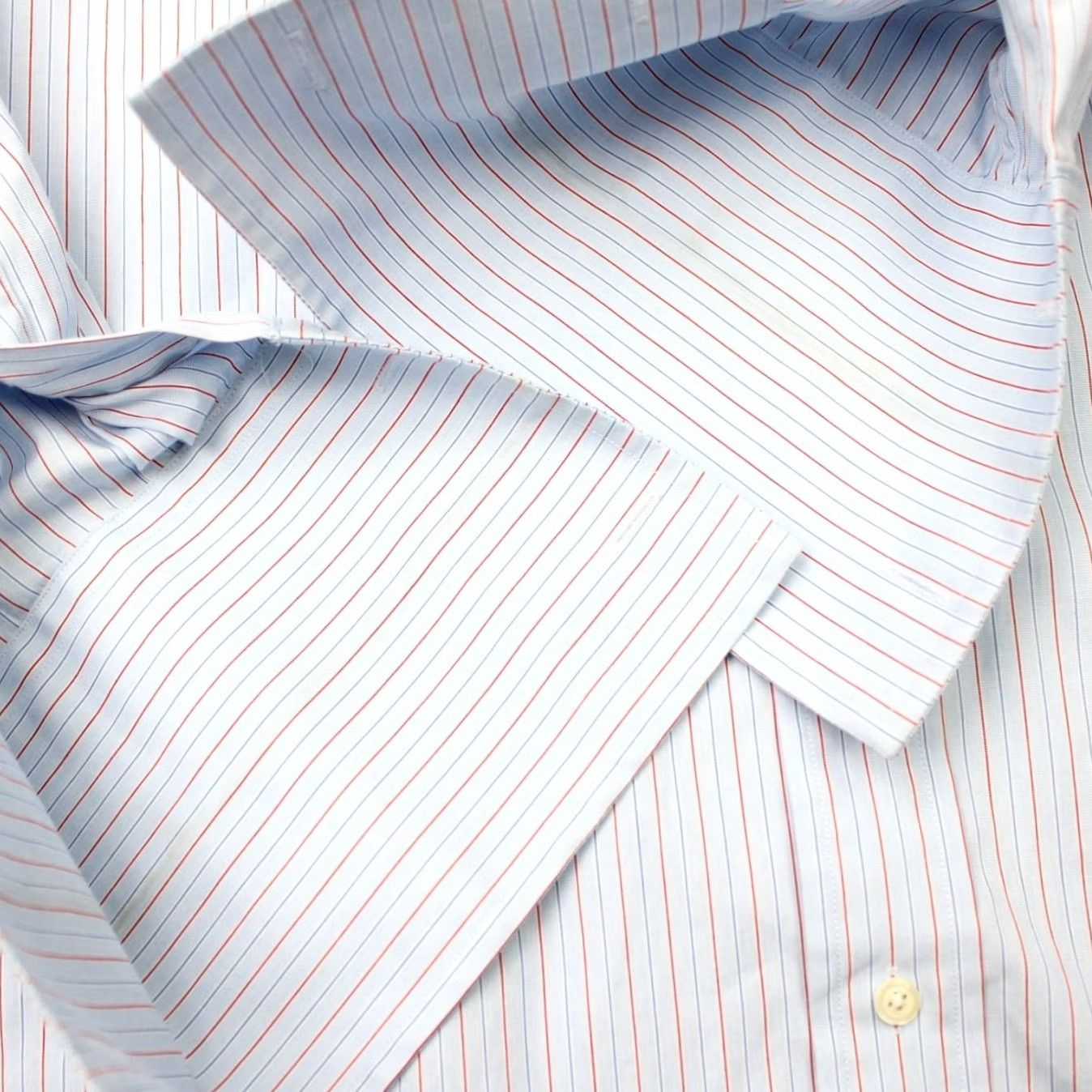 Jos. A. Bank Jos. A. Bank Dress Shirt Mens 16, 34 Blue/Red French Cuff Tailored Fit Long Sleeve Size US L / EU 52-54 / 3 - 5 Thumbnail