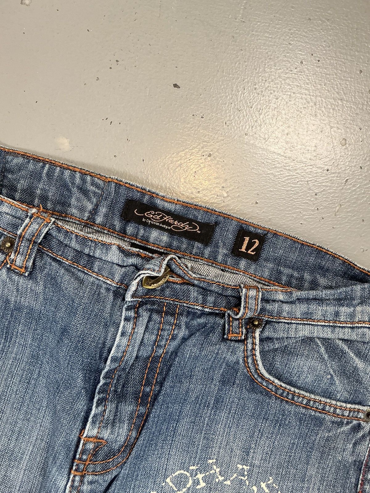 Ed Hardy × Vintage Vintage Ed hardy king Y2K women denim Size 28" / US 6 / IT 42 - 5 Thumbnail