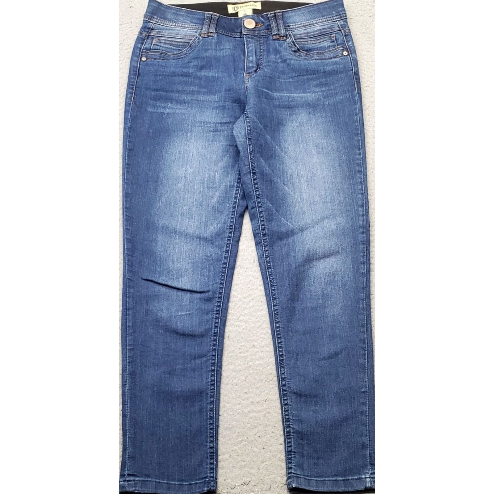 Vintage Democracy Jeans Womens 6 Blue Denim Stretch Slim Fit Ab" Technology Skinny Leg Jeans Size 28" / US 6 / IT 42 - 2 Thumbnail