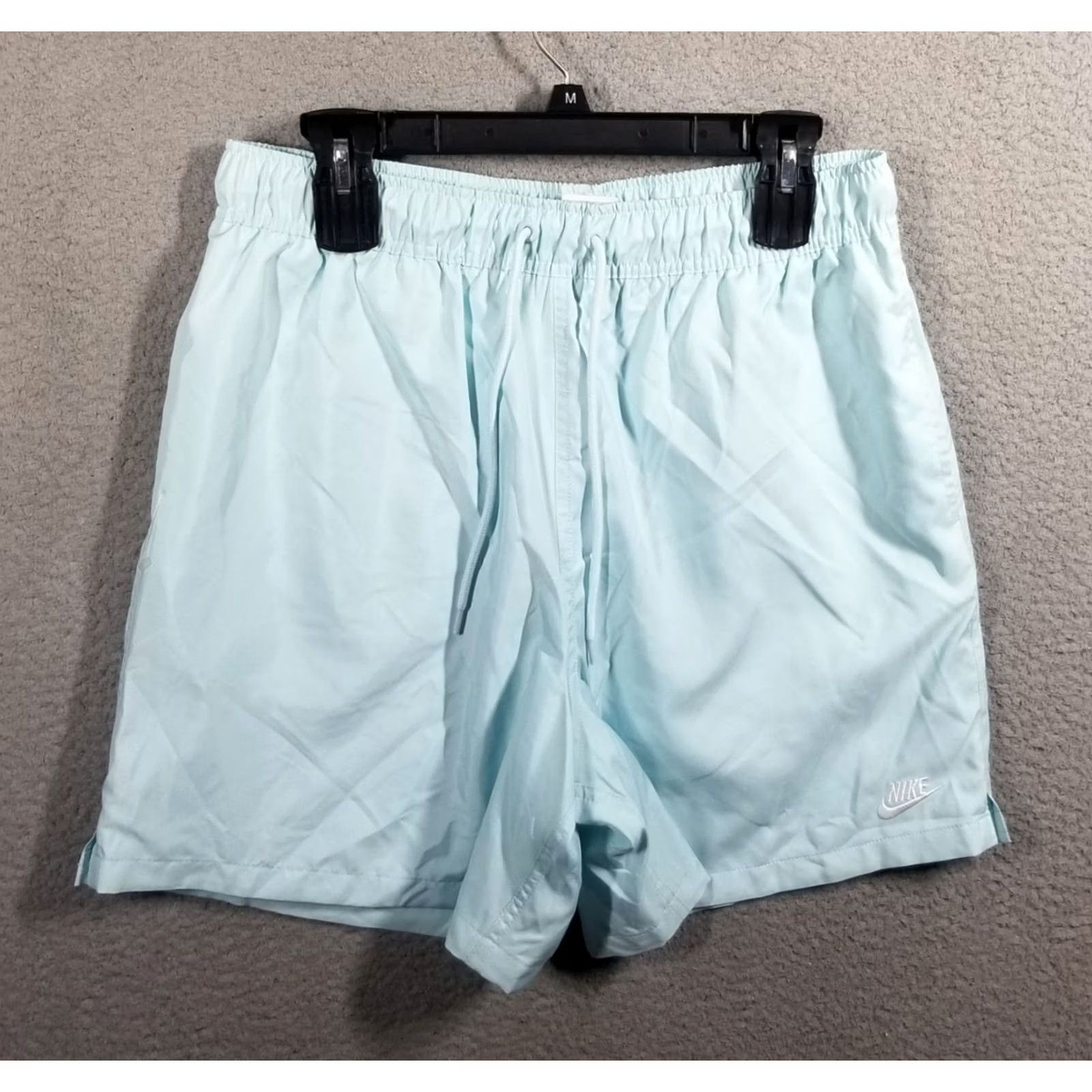 Nike Nike Shorts Men's Medium Woven Flow 6" Activewear Elastic Drawstring Pockets Quick Dry Teal Blue White FN3307-474 Size US 31 - 2 Thumbnail