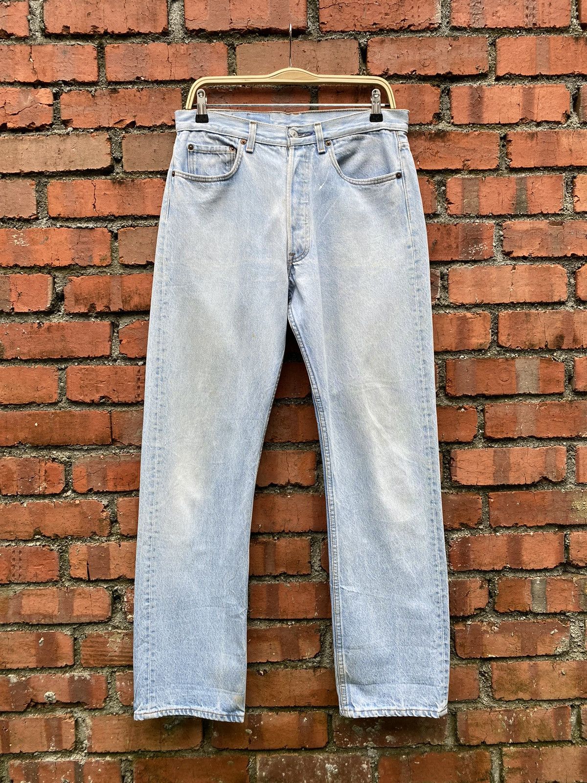 image of Levis x Levis Vintage Clothing Size 33X31.5 Vintage Levi's 501 Faded Blue Made In Usa, Men's