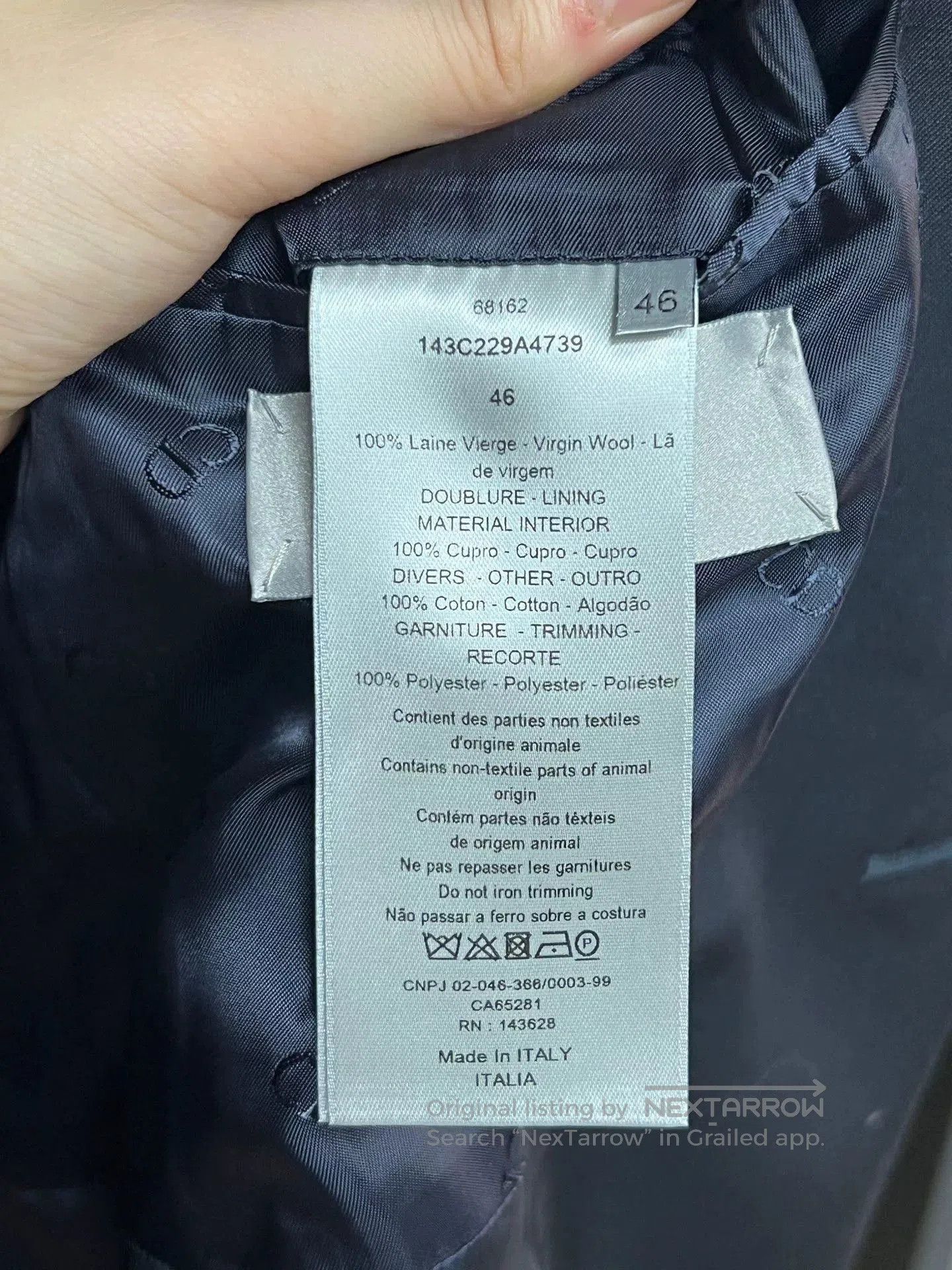 Dior Dior Wool Suit in Size 46. Size US L / EU 52-54 / 3 - 5 Thumbnail