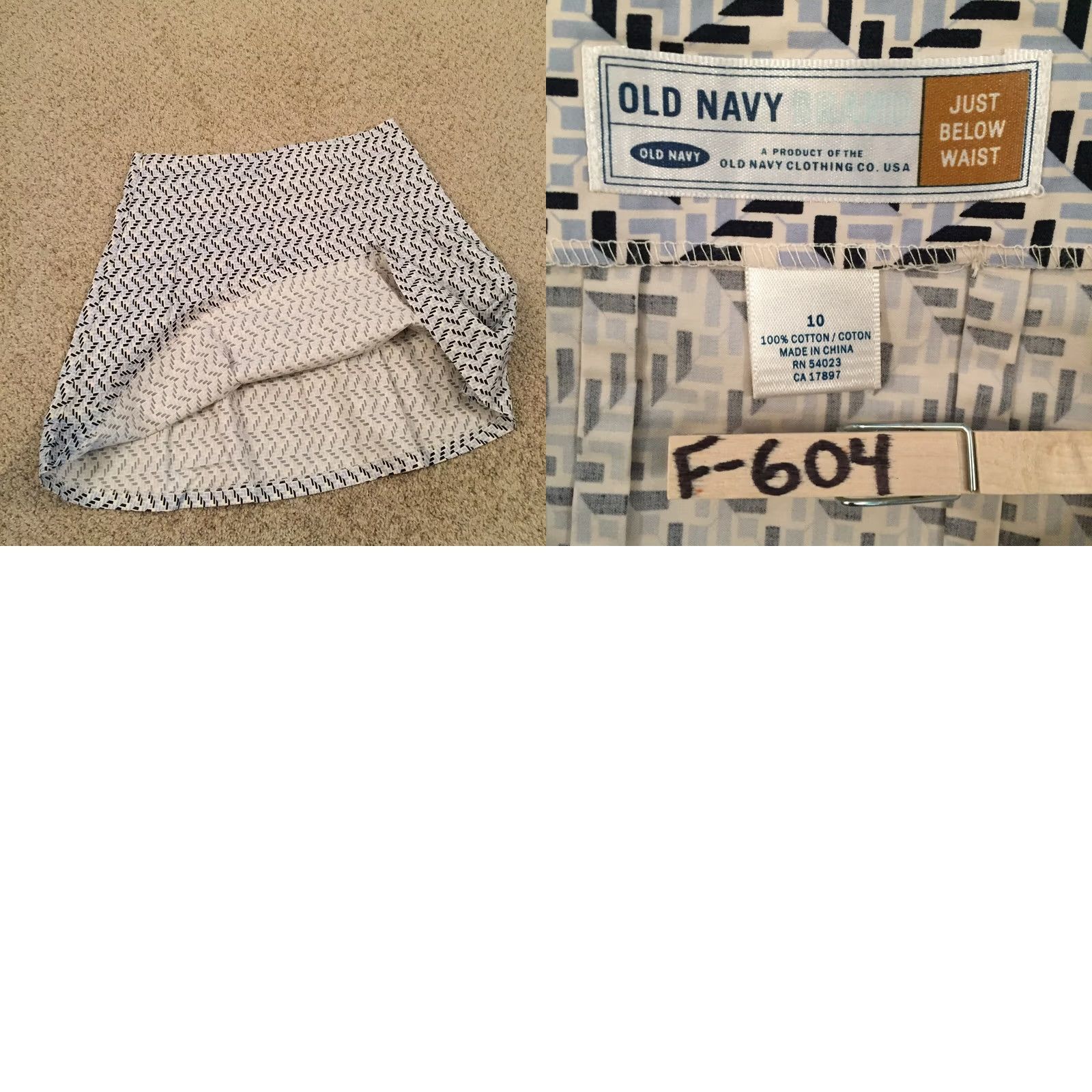 Old Navy Old Navy Skirt Womens 10 Size Geometric Just Below The Waist Line Unlined Size 32" / US 10 / IT 46 - 8 Thumbnail