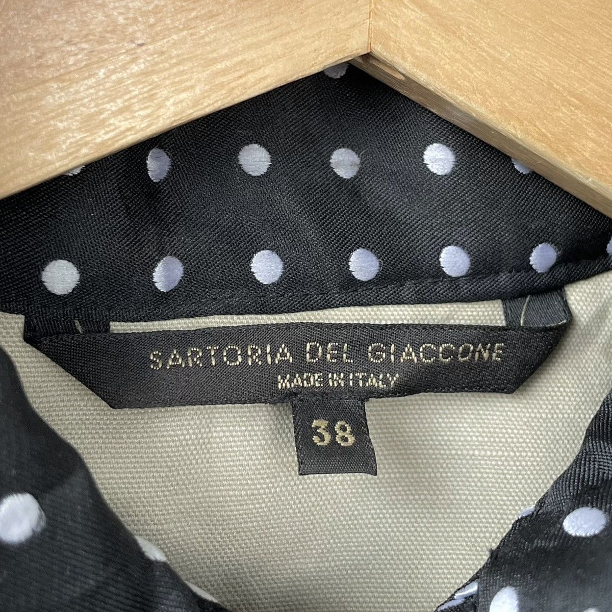 Vintage Sartoria Del Giaccone Italy Polkadots WMN Windbreaker Jacket Size M / US 6-8 / IT 42-44 - 10 Thumbnail