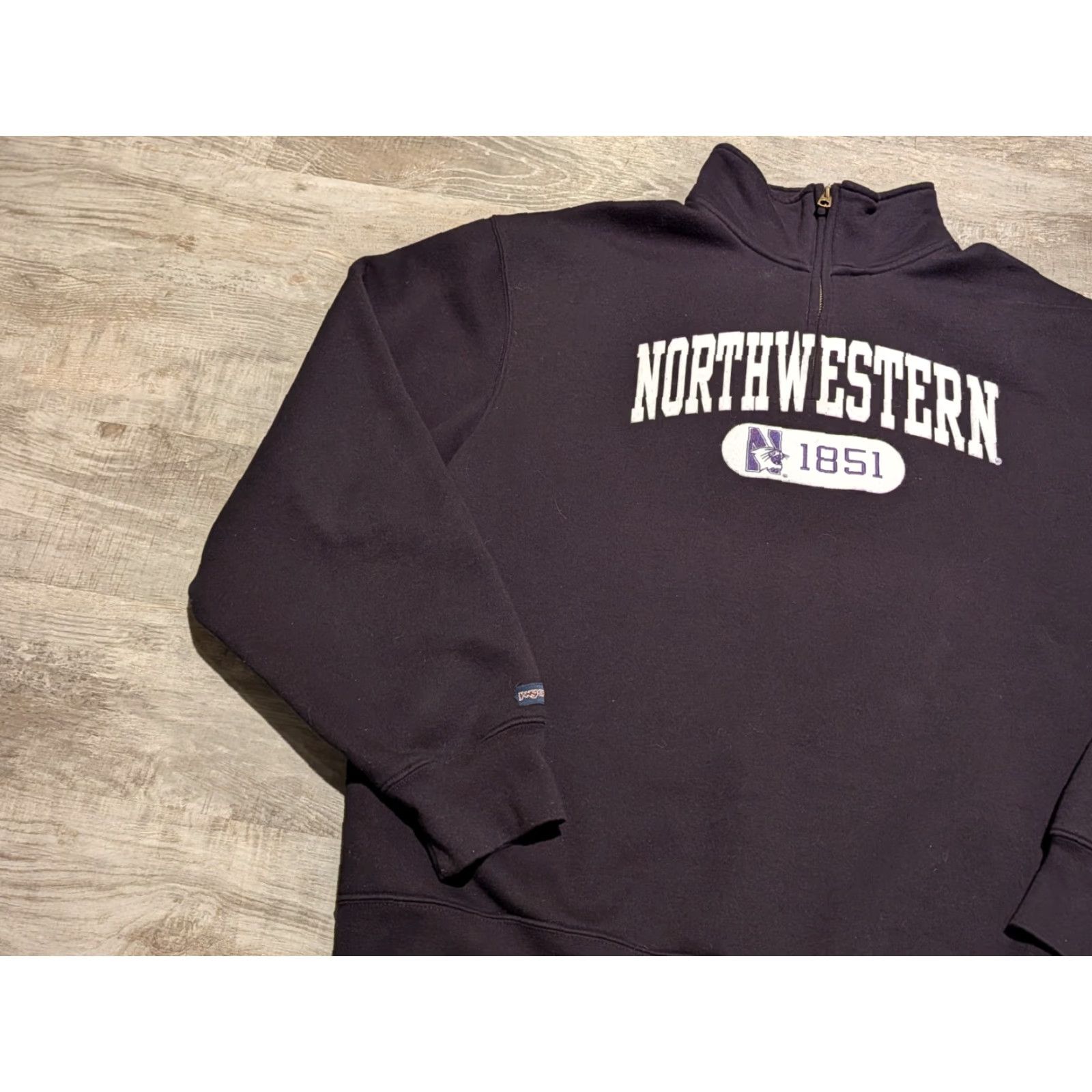 Jansport Jansport Northwestern Quarter Zip Sweatshirt XL Navy Collegiate Pullover EUC Size US XL / EU 56 / 4 - 4 Thumbnail