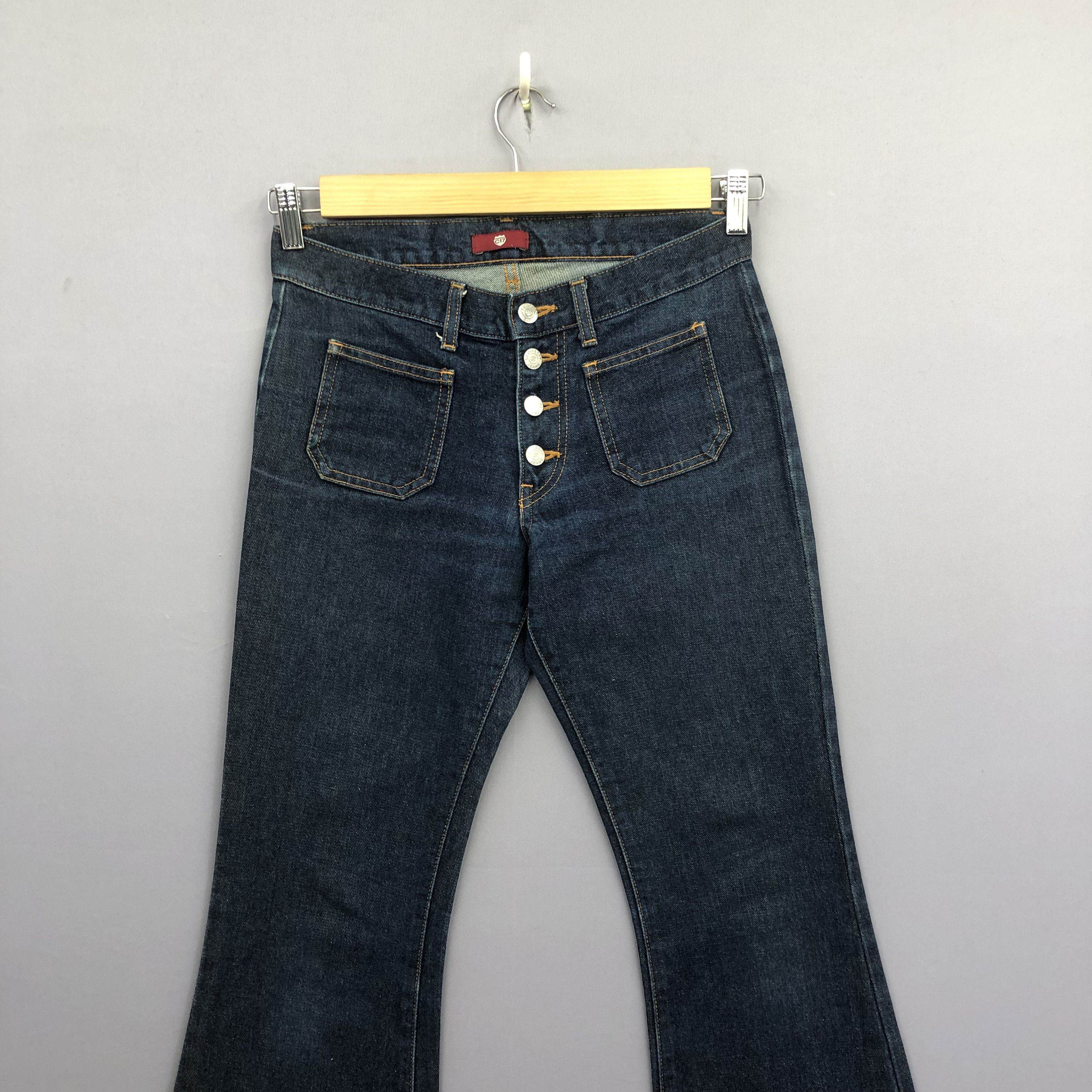 Japanese Brand Vintage Japanese Bush Pants Button Fly Blue Wash Jeans Denim Size 28" / US 6 / IT 42 - 4 Thumbnail