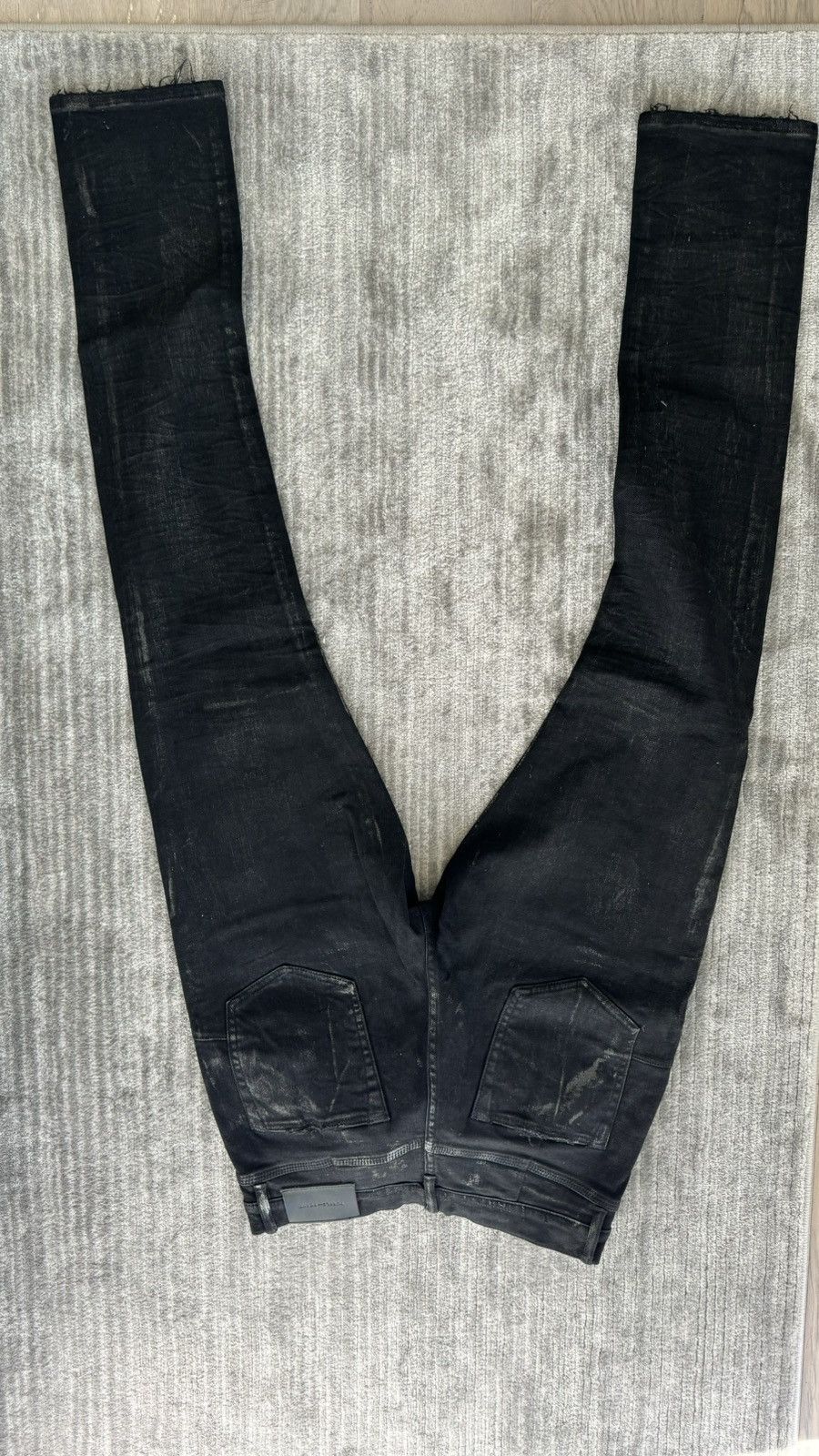 Purple Brand Black Denim Pants Foil Overlay Size US 32 / EU 48 - 5 Thumbnail