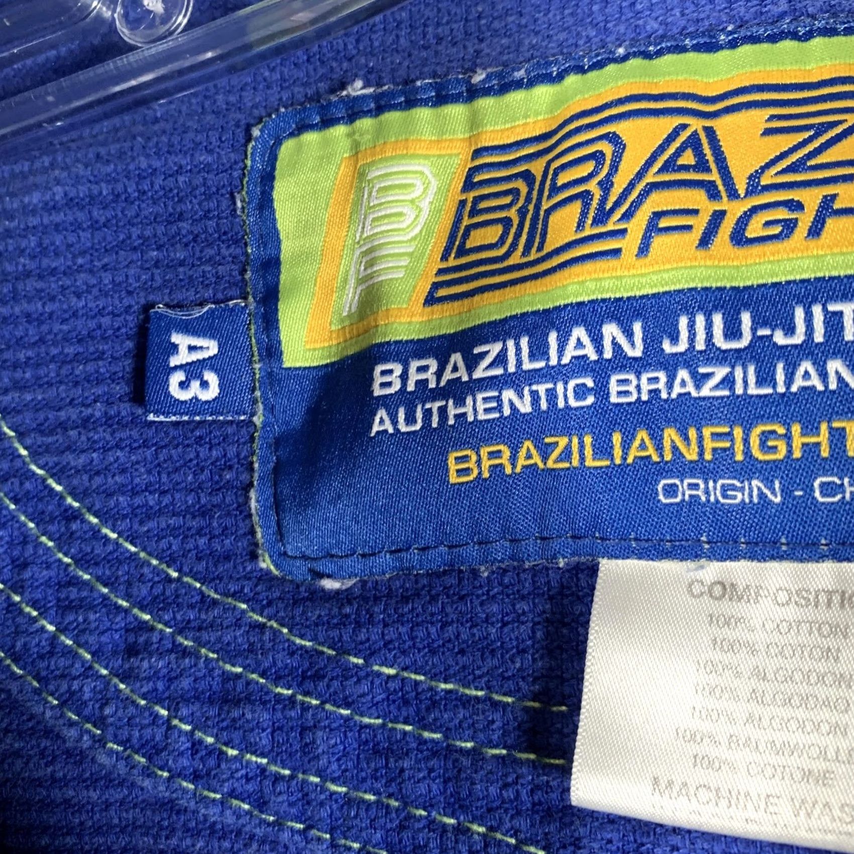 Vintage Brazilian Fightwear Jacket Mens L Blue Jiu Jitsu Gi Kimono Uniform Size US L / EU 52-54 / 3 - 7 Thumbnail