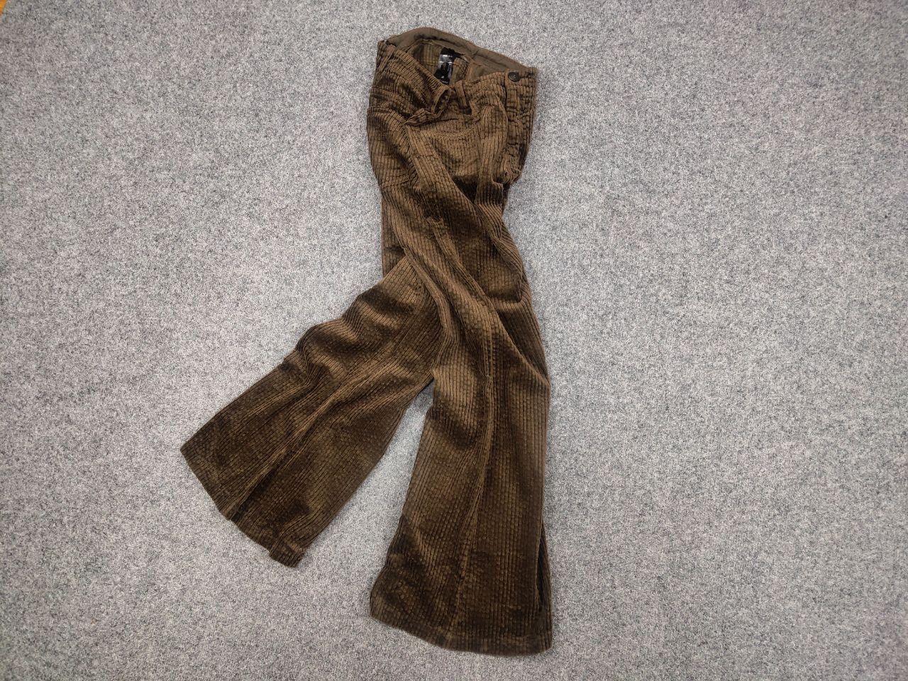 hannes roether Hannes Roether Design Flared Brown Corduroy Trouser Pants Size 30" / US 8 / IT 44 - 3 Thumbnail
