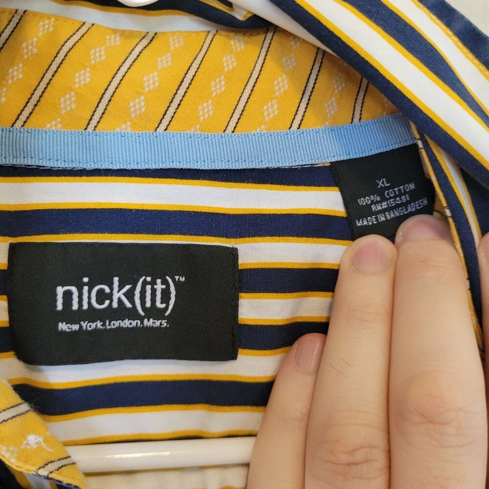 Other Vintage Y2K nick(it) Funky Striped Embroidered Sun Shirt Size US XL / EU 56 / 4 - 2 Thumbnail
