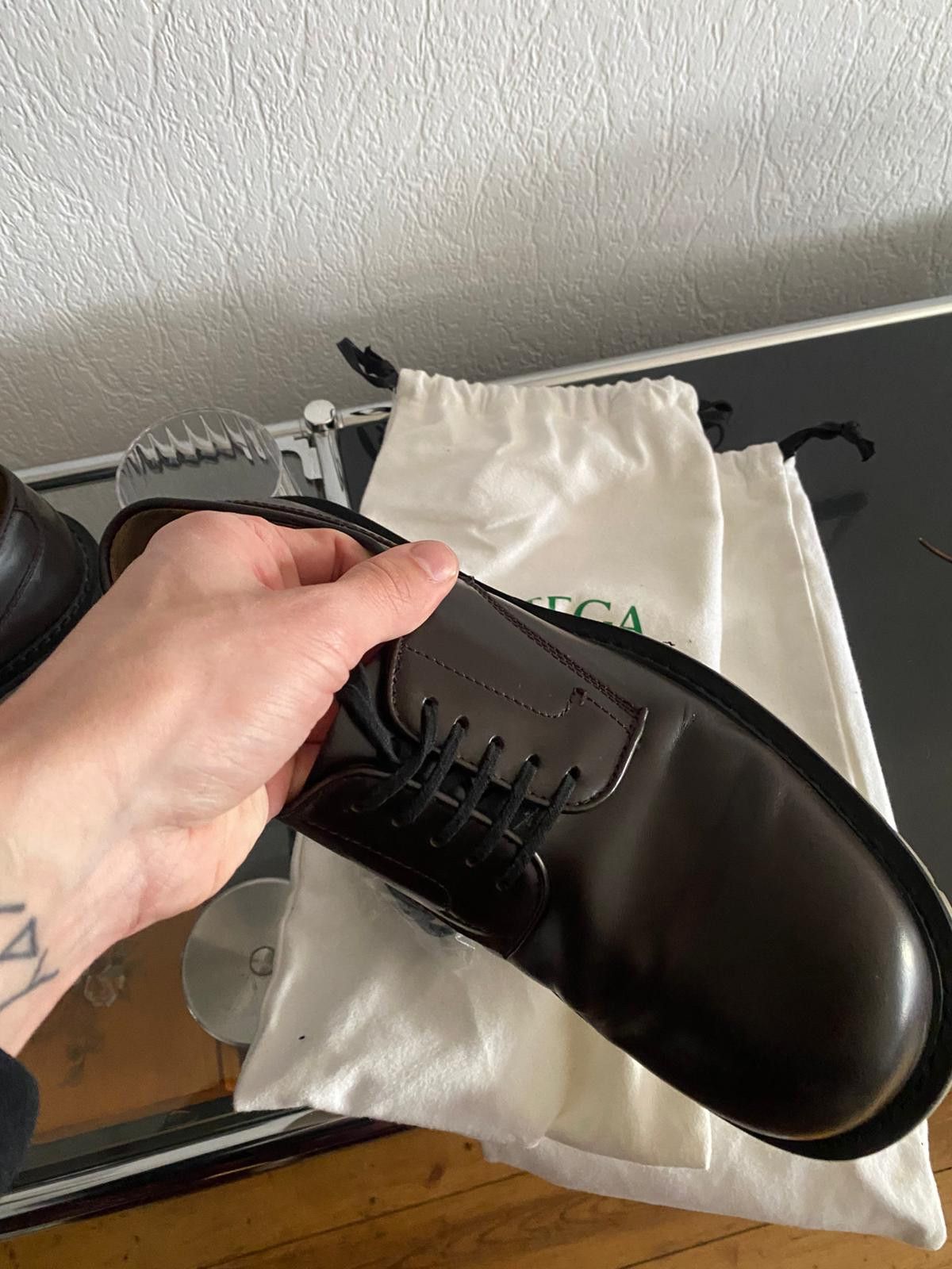 Bottega Veneta Leather Derby Shoes in Espresso Brown Color Size US 12 / EU 45 - 3 Thumbnail