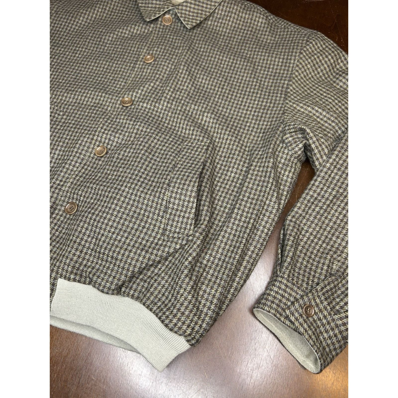 Sulka VTG Sulka Italy Houndstooth Wool Cashmere Reversible Jacket Size US L / EU 52-54 / 3 - 23 Thumbnail