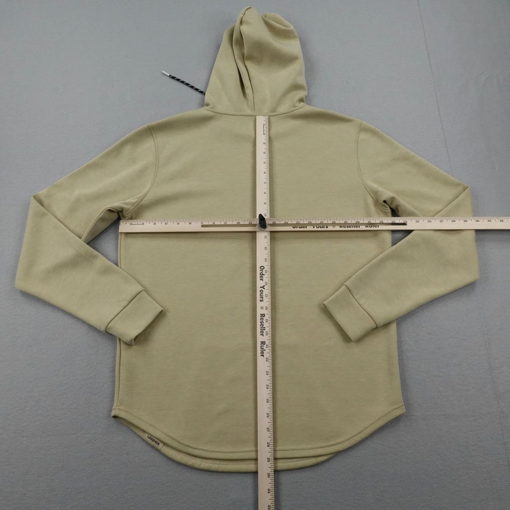 Vintage Legends Hoodie Mens XL Beige Pullover Sweatshirt Performance Athletic Curved Hem Size US XL / EU 56 / 4 - 5 Thumbnail