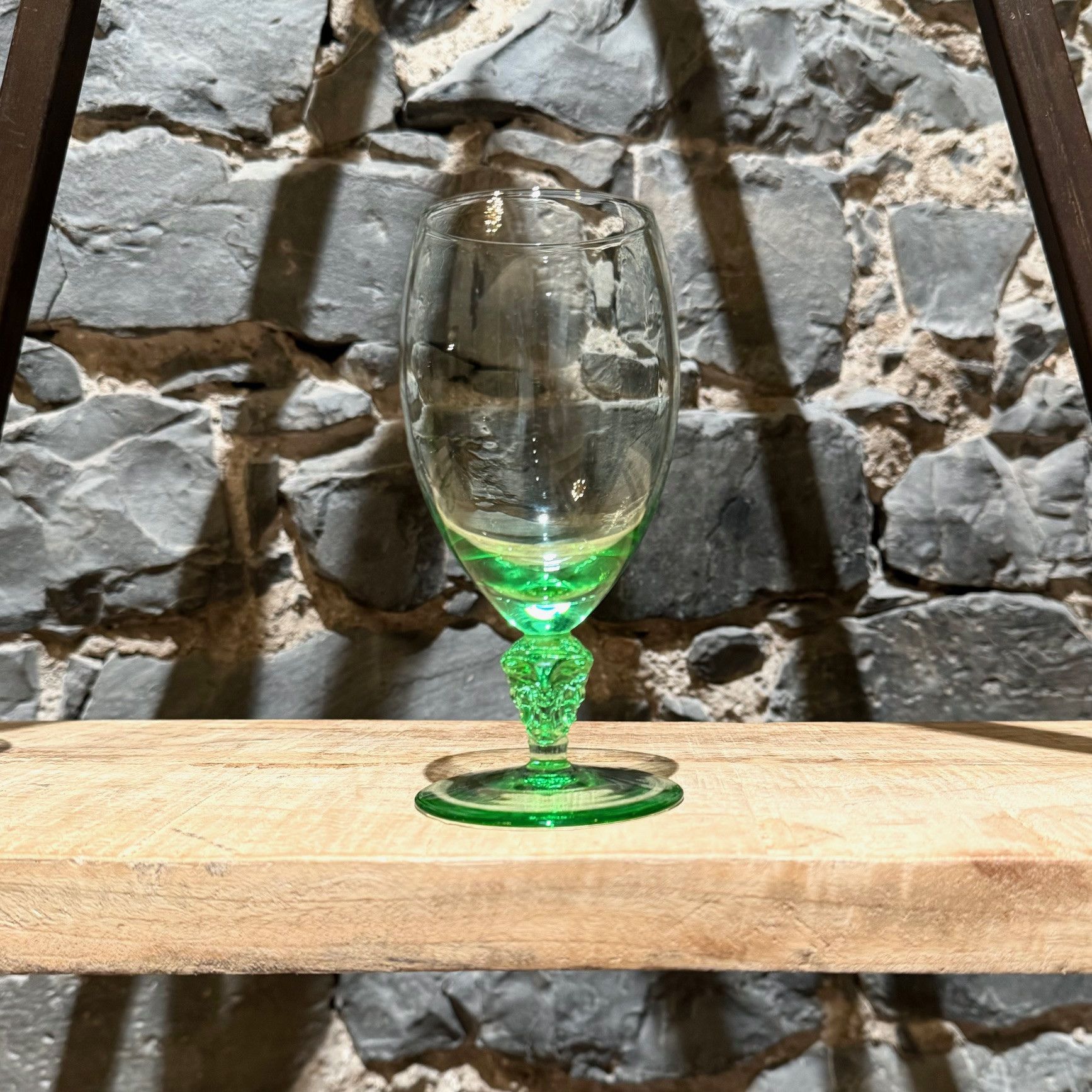 Versace Versace Medusa Lumière Set of 2 Mint Green Wine Glasses Size ONE SIZE - 5 Thumbnail